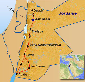 Kaartje Jordanië