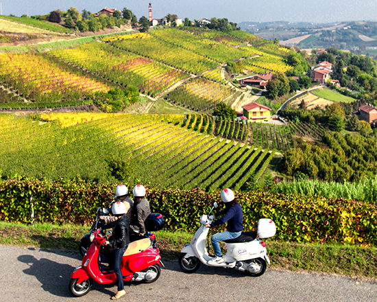 Met de Vespa door Piemonte